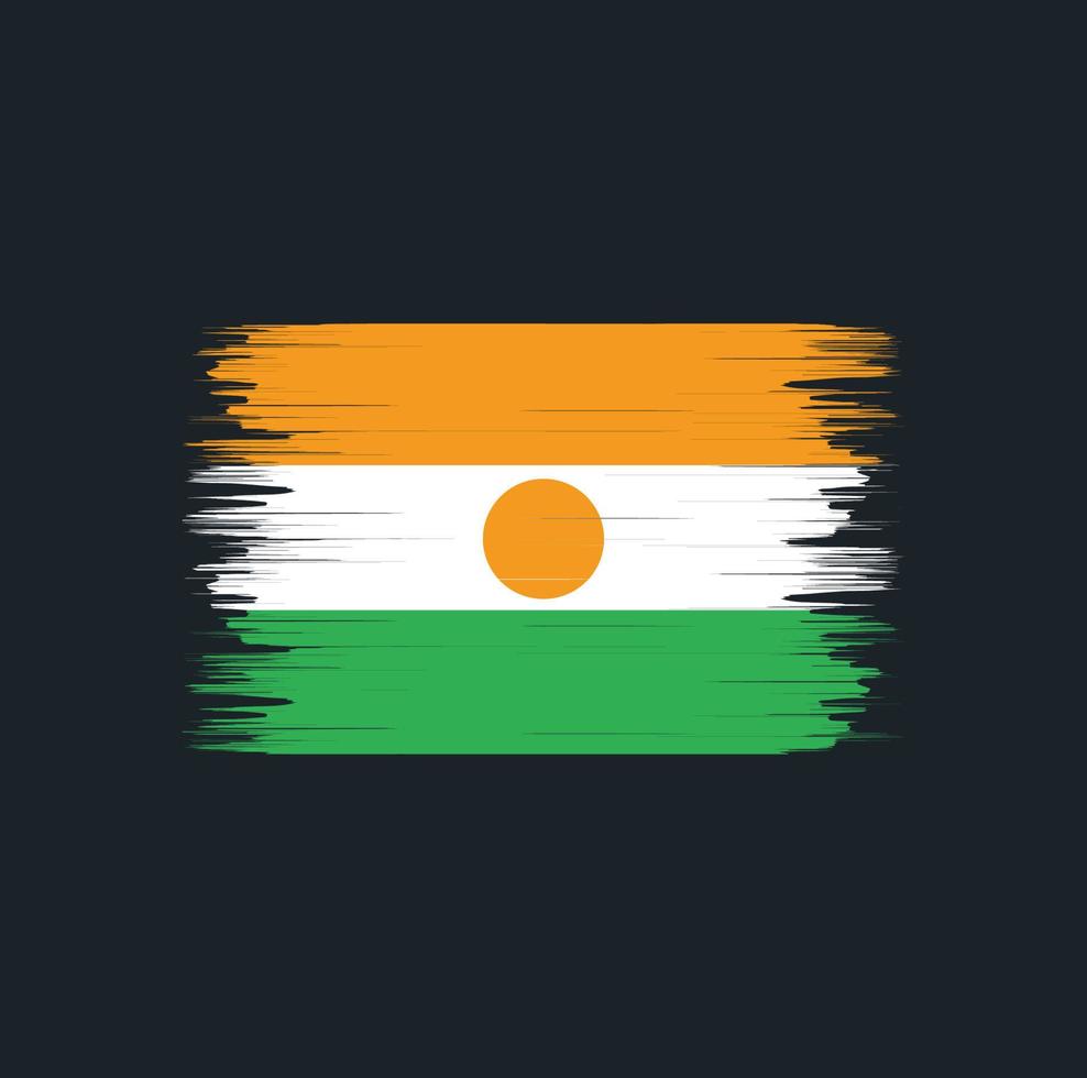 Niger Flag Brush Vector. National Flag vector