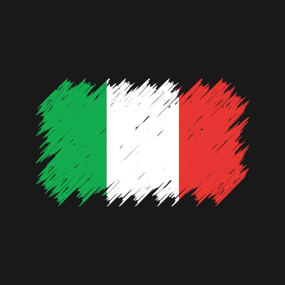 cepillo de bandera de italia. bandera nacional vector