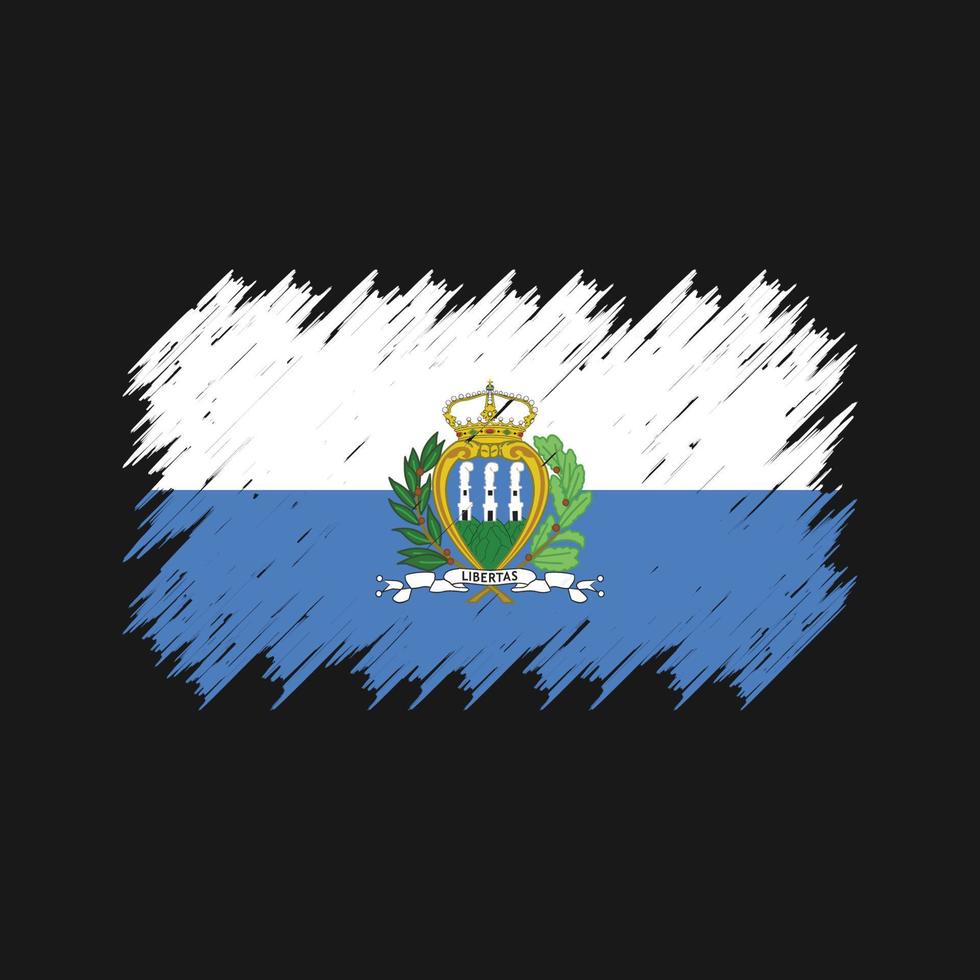 cepillo de bandera de san marino. bandera nacional vector