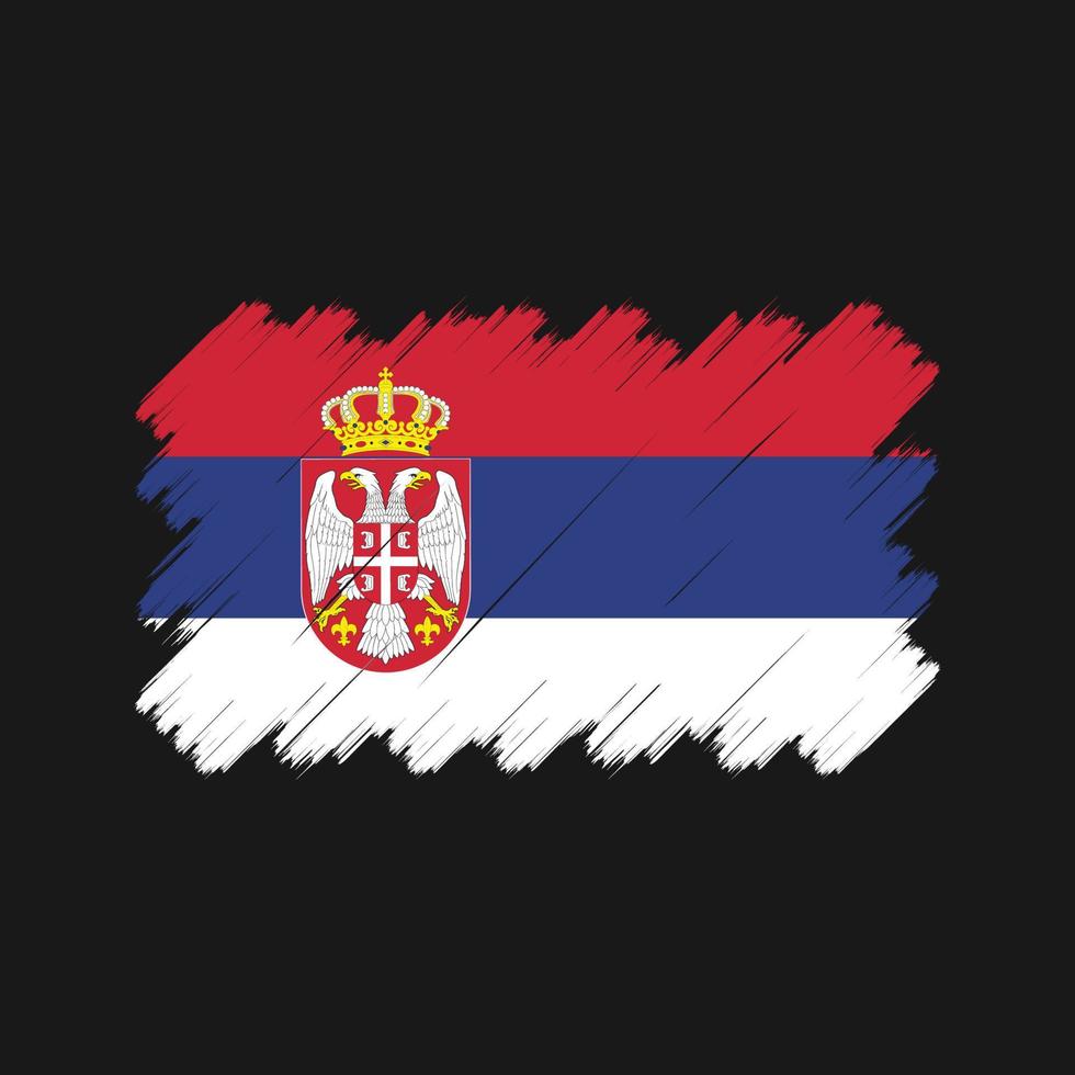 Serbia Flag Brush Strokes. National Flag vector