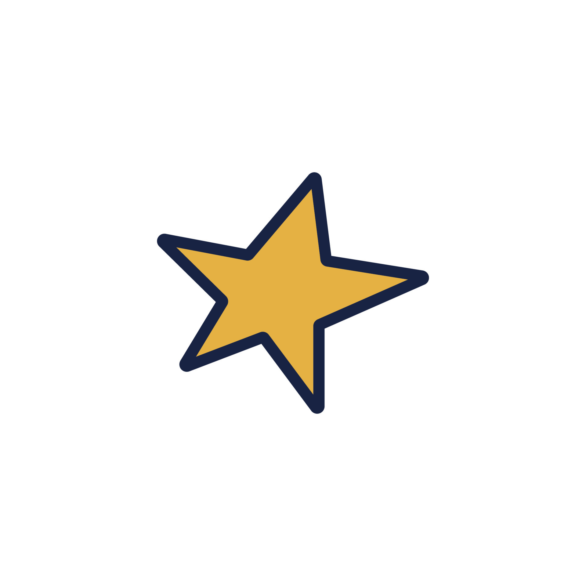 Cartoon five pointed star Hand drawn yellow star outline Vector stock Cartoon five pointed star Hand drawn yellow star outline Vector stock