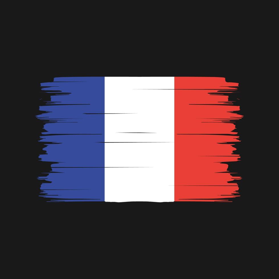 France Flag Brush Vector. National Flag vector