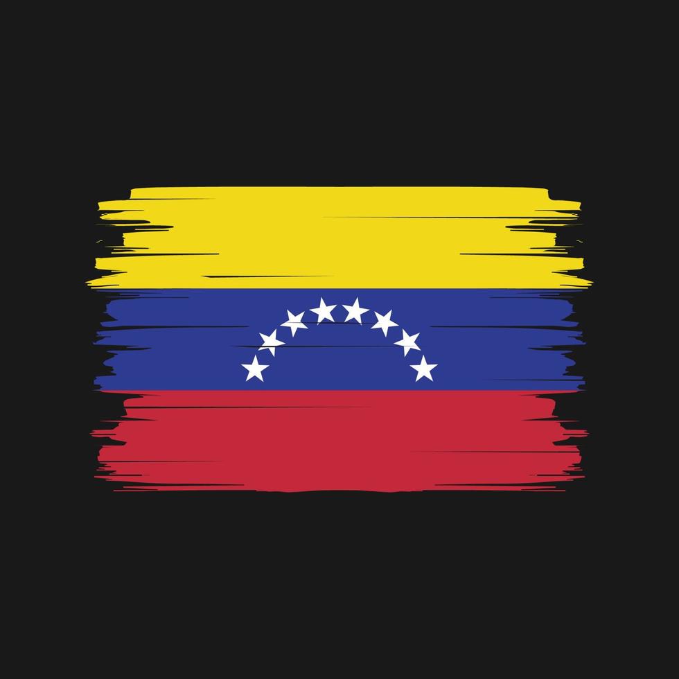 vector de pincel de bandera de venezuela. bandera nacional
