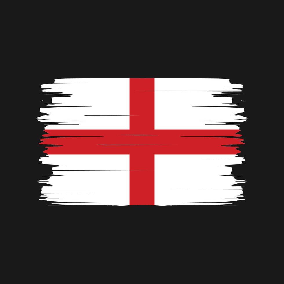 vector de pincel de bandera de inglaterra. bandera nacional