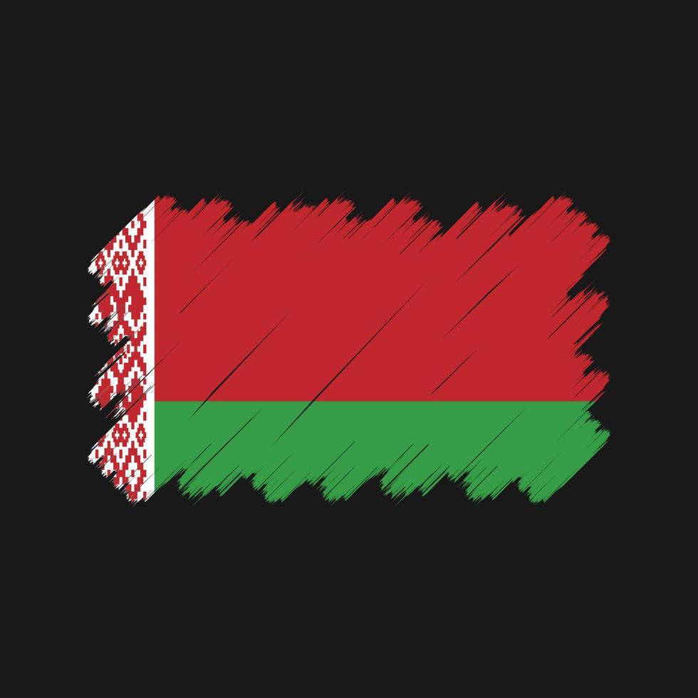 Belarus Flag Brush Strokes. National Flag vector