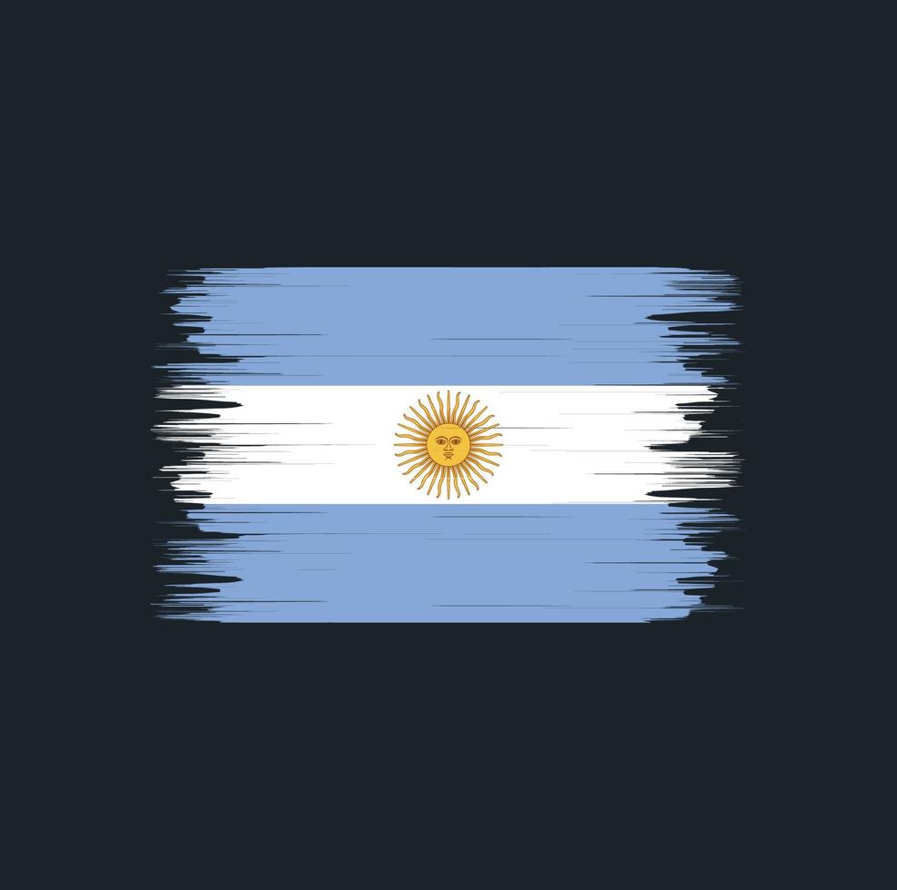 vector de pincel de bandera argentina. bandera nacional