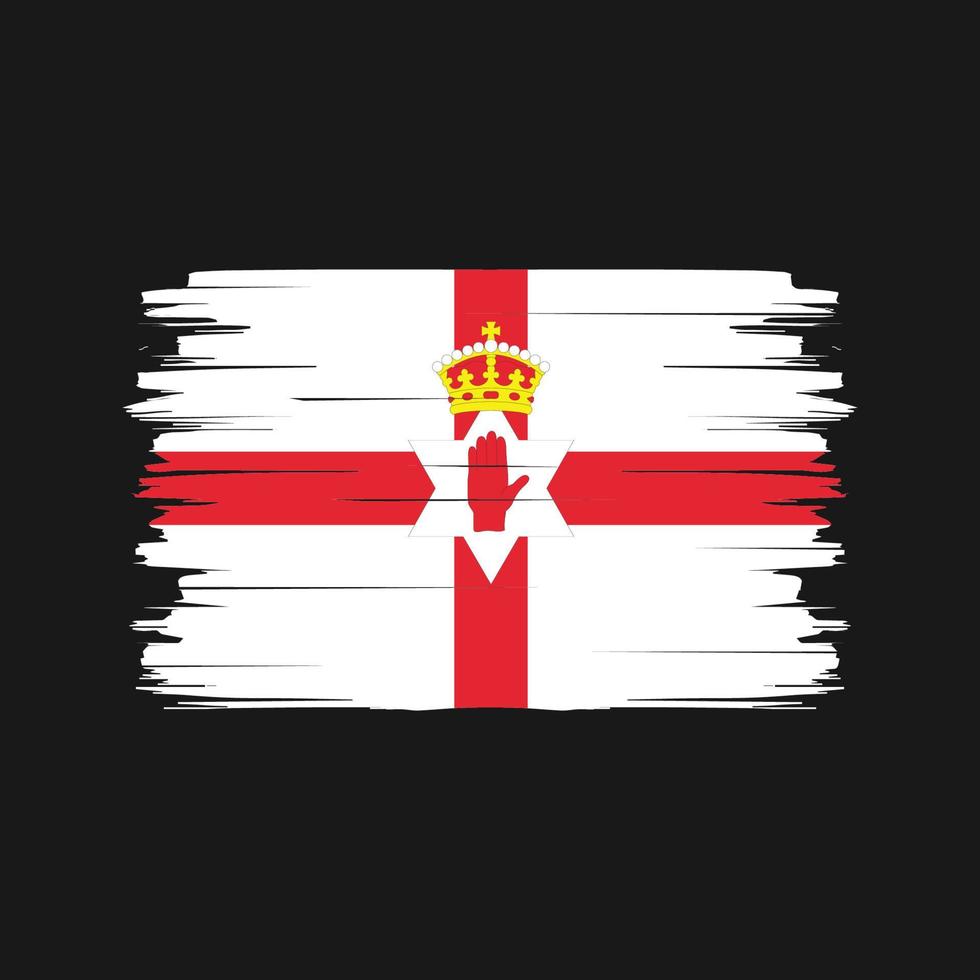 vector de pincel de bandera de irlanda del norte. bandera nacional