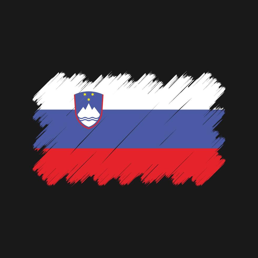 Slovenia Flag Brush Strokes. National Flag vector