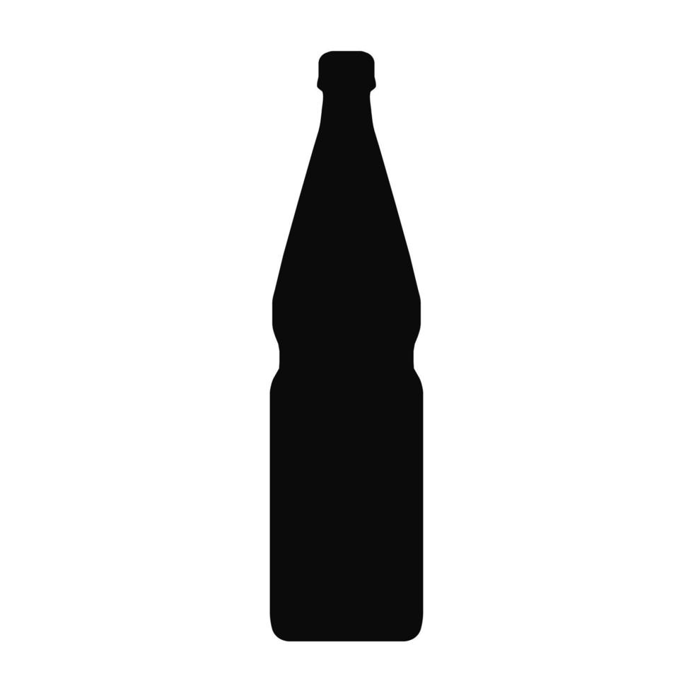 botella vector icono color negro