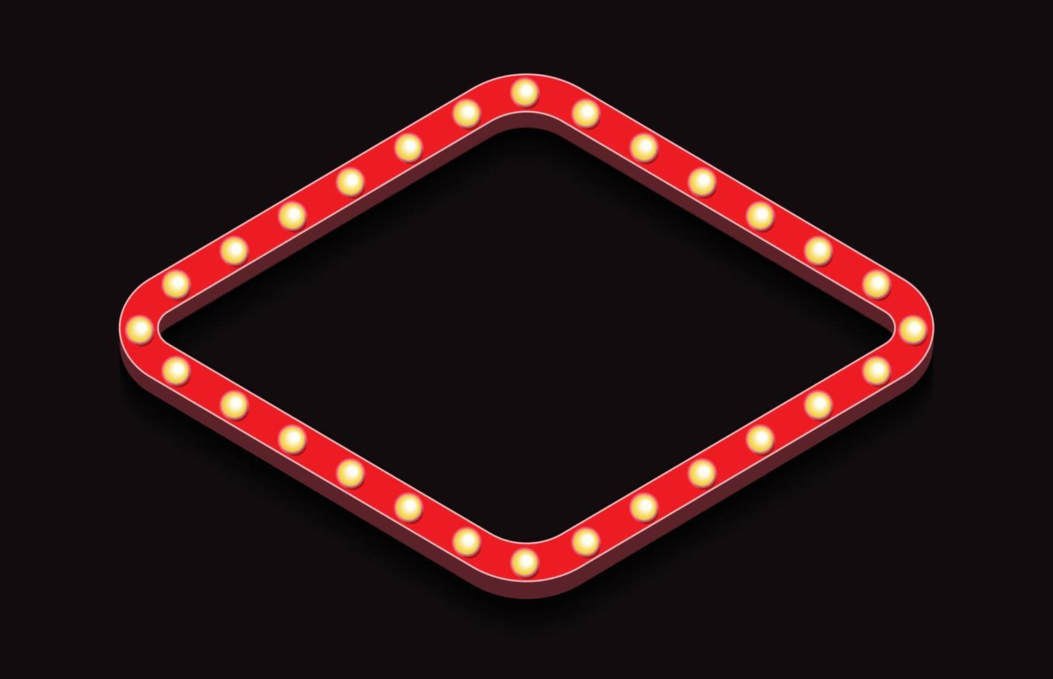 Lightbox retro vector template realistic style