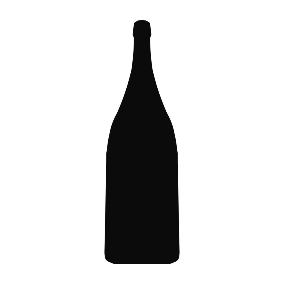 Bottle icon vector black color