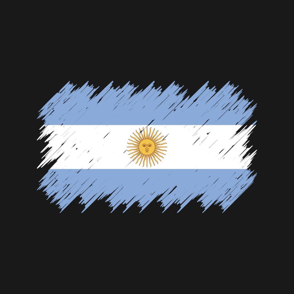 Argentina Flag Brush. National Flag vector