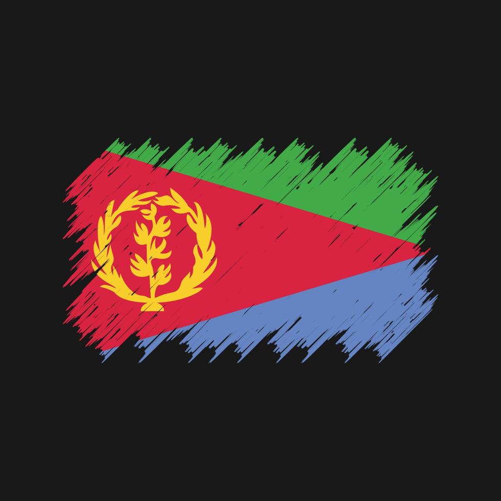 Eritrea Flag Brush. National Flag vector