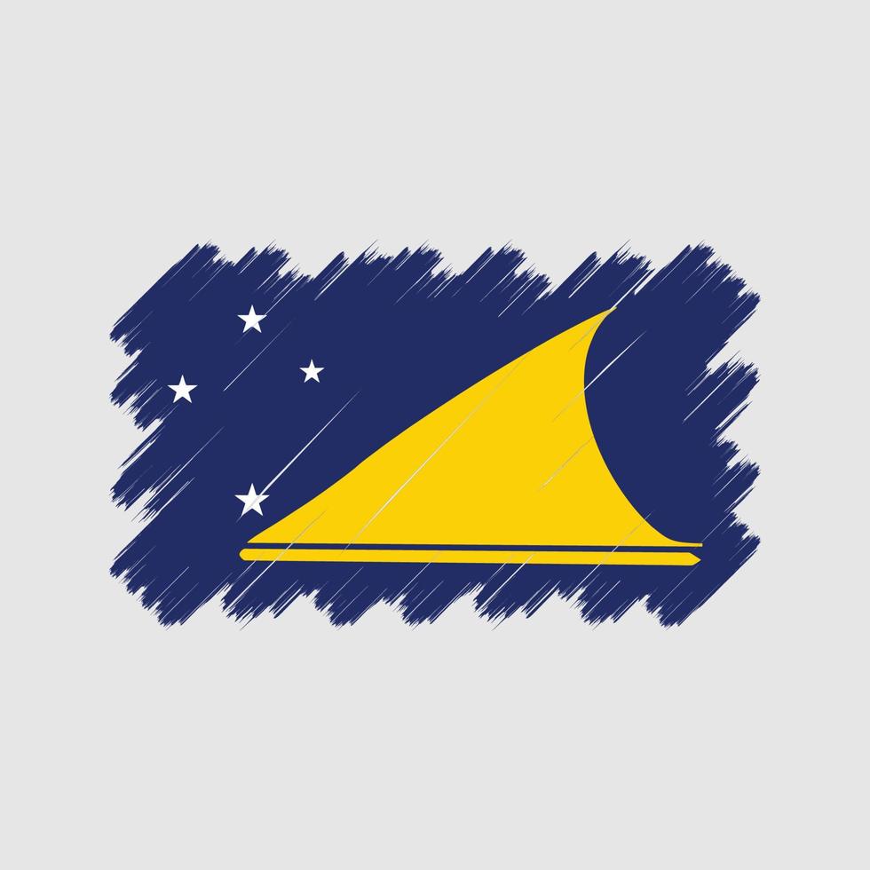 Tokelau Flag Brush Strokes. National Flag vector