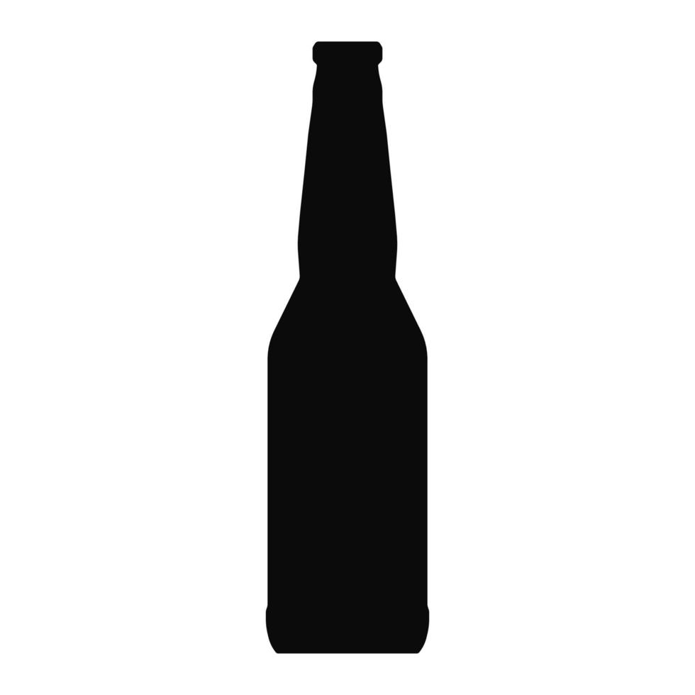 Bottle beer icon black color isolated on white background vector