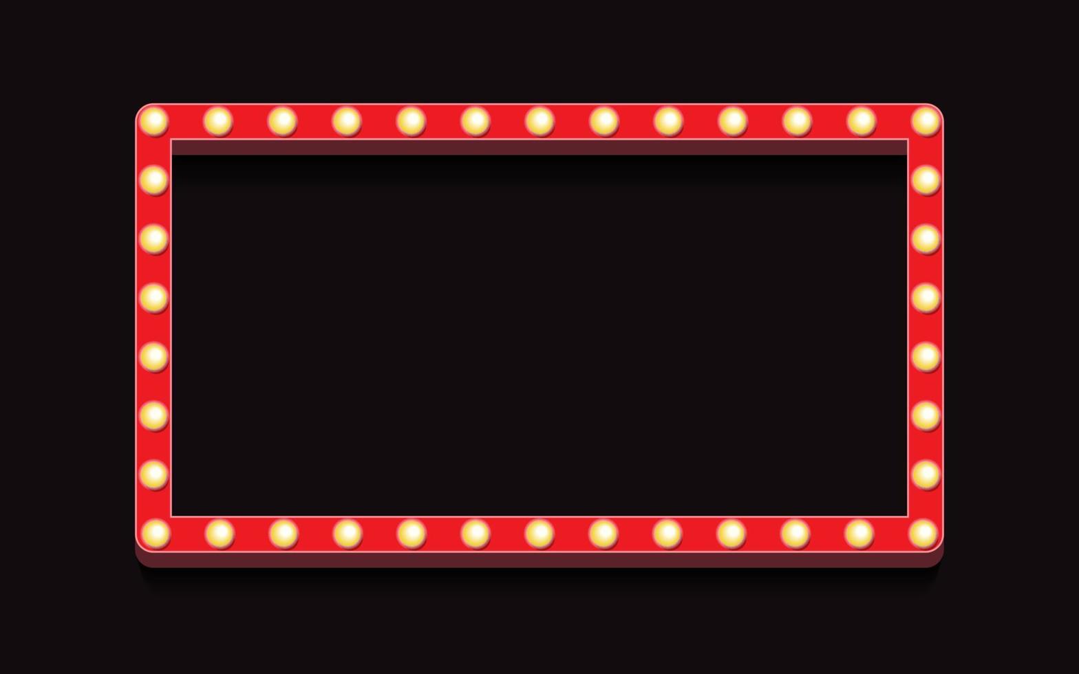 Vector retro lightbox template realistic style