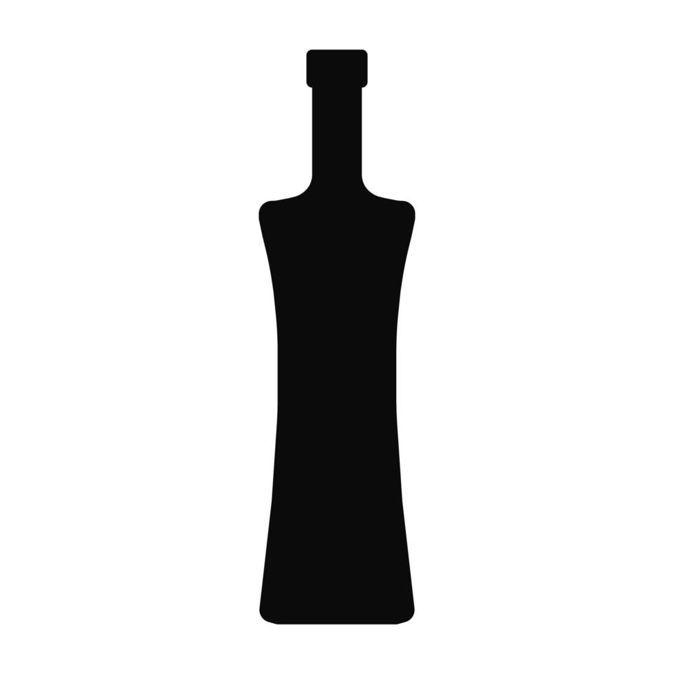 botella vid vector icono color negro
