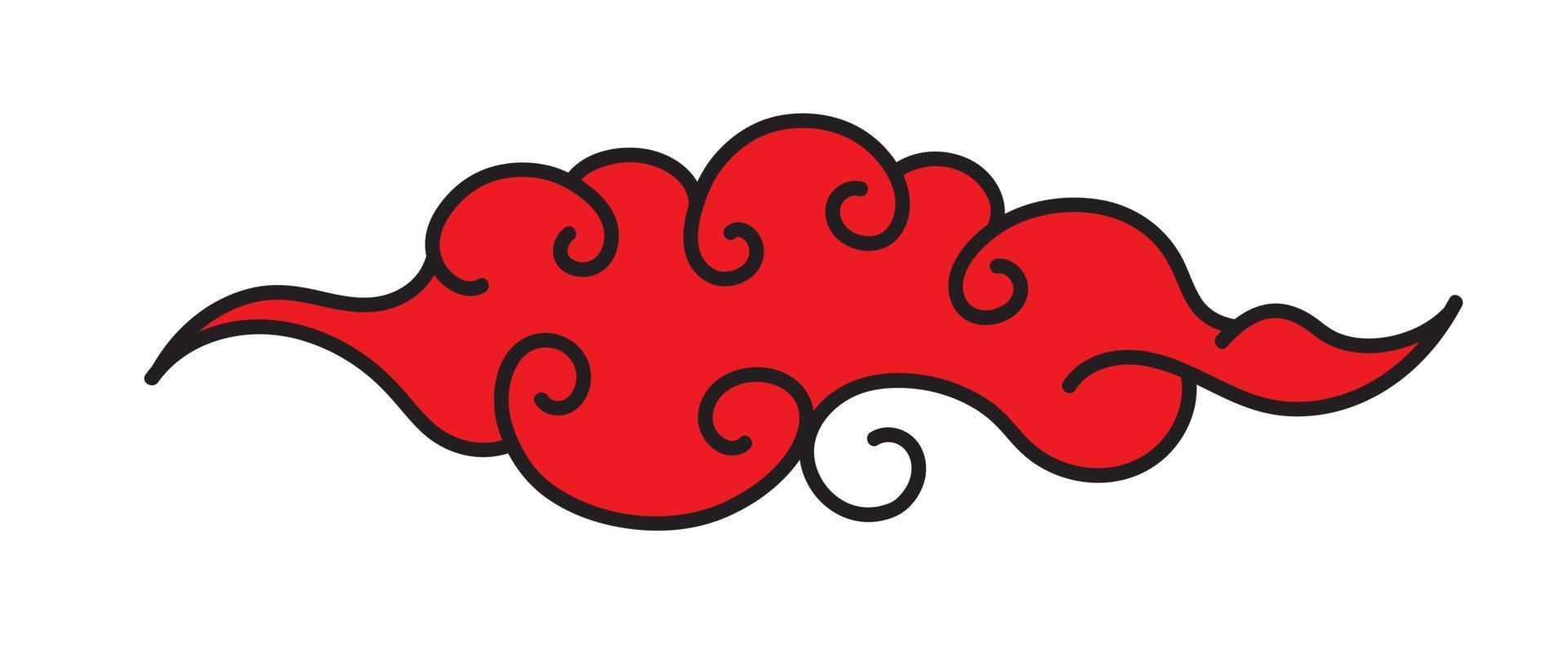 Tibetan cloud vector symbol elegant style