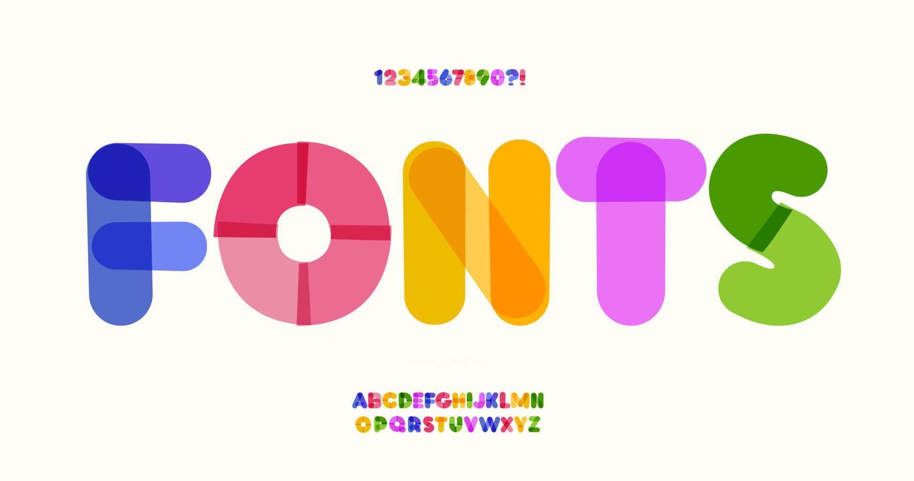 donuts fuente de color moderno vector