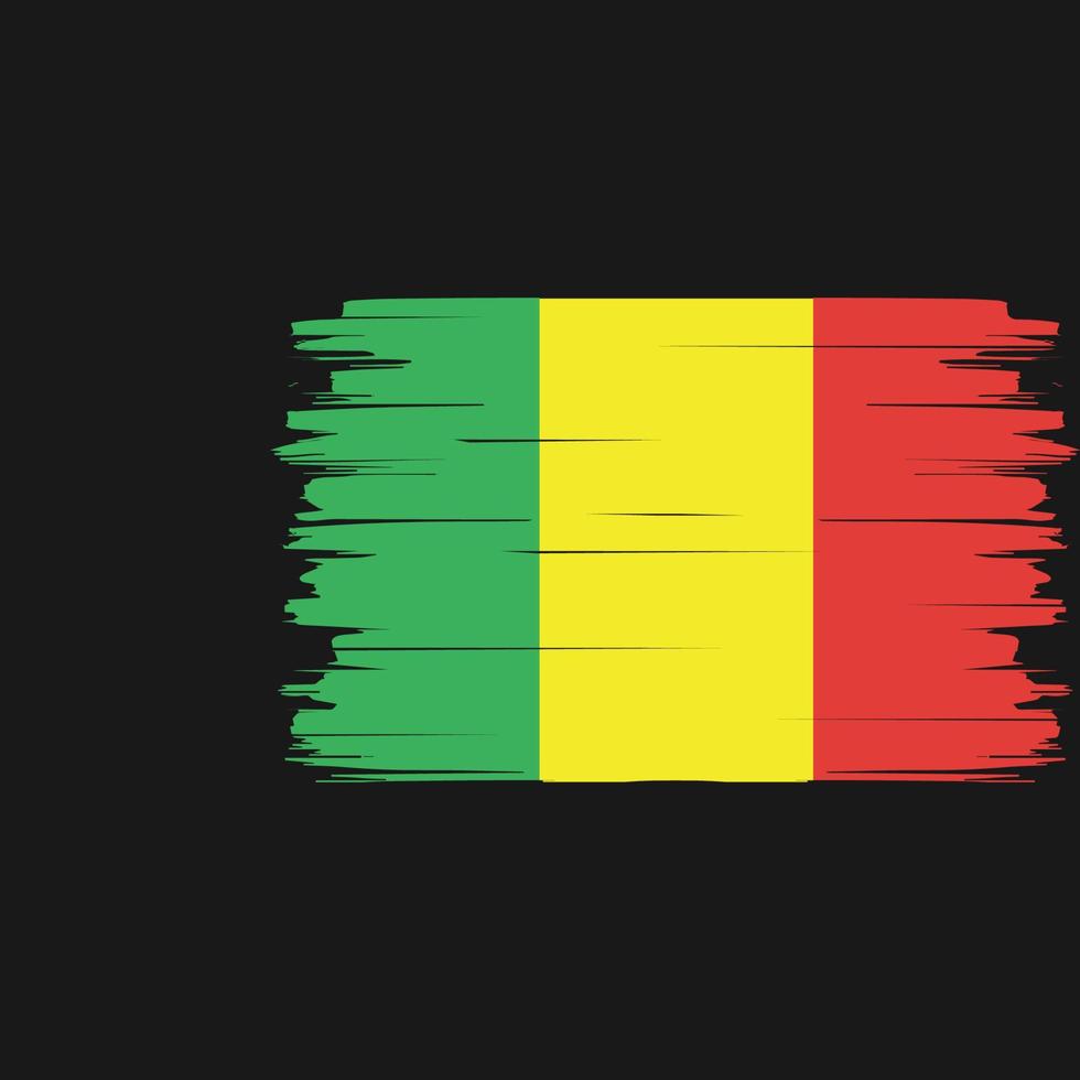 Mali Flag Brush Vector. National Flag vector