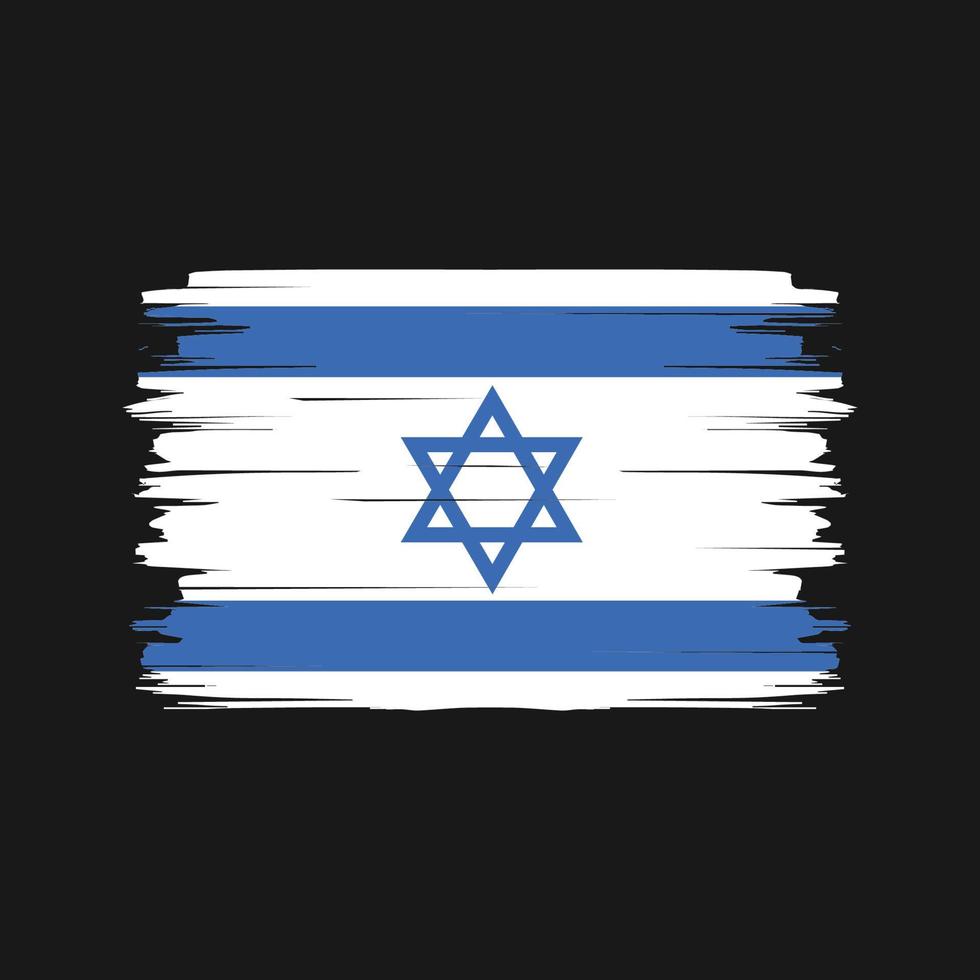 vector de pincel de bandera de israel. bandera nacional