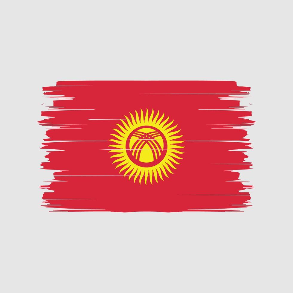 Kyrgyzstan Flag Brush Vector. National Flag vector