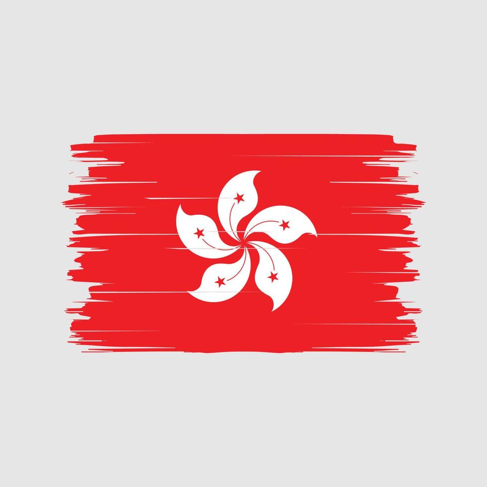 vector de pincel de bandera de hong kong. bandera nacional