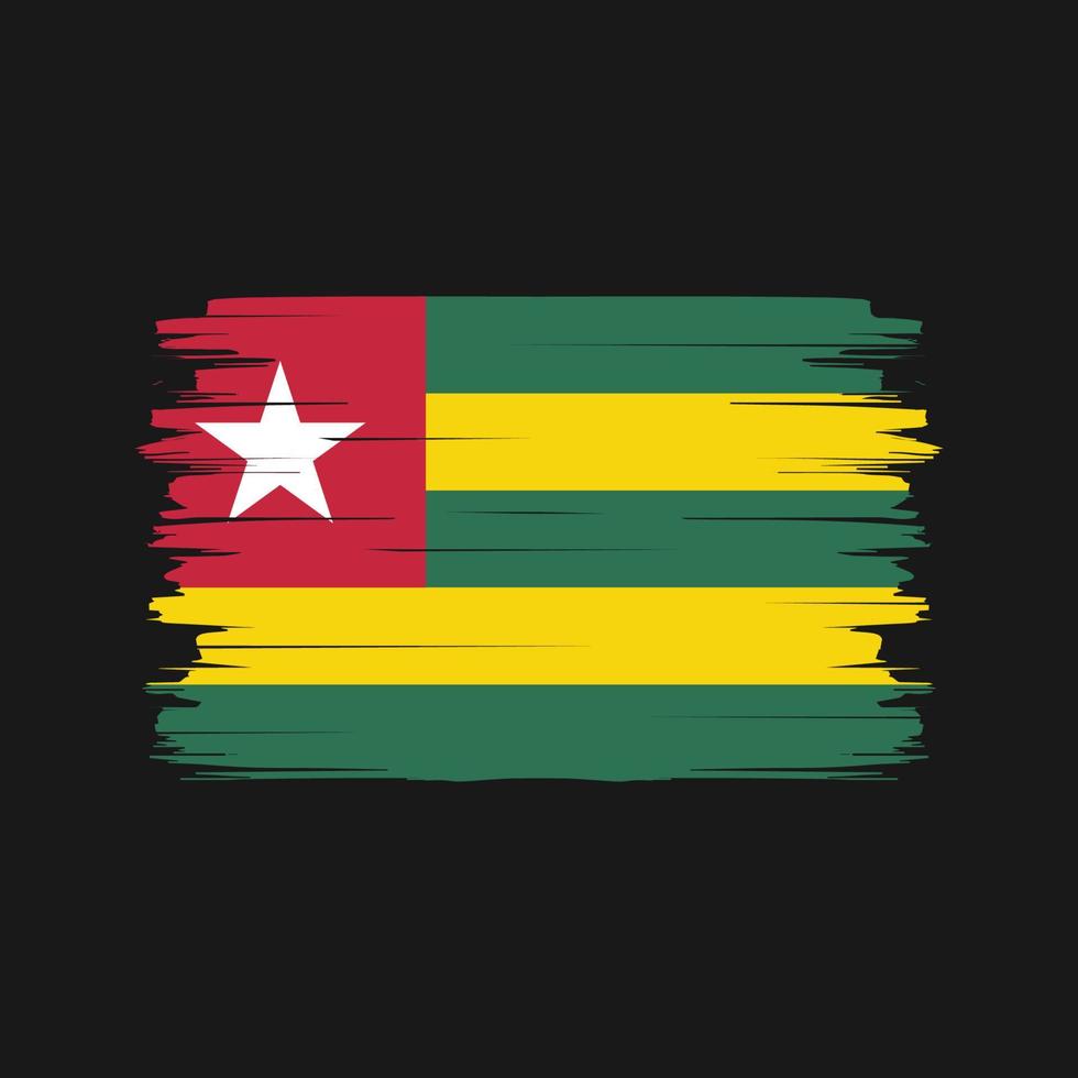 Togo Flag Brush Vector. National Flag vector