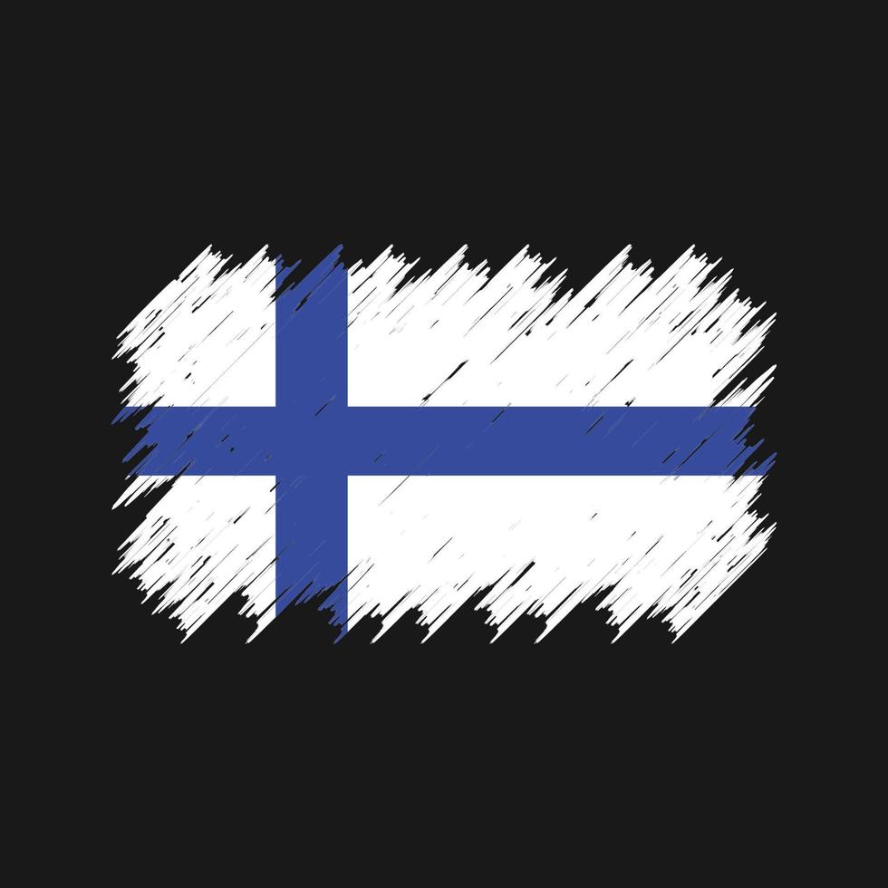 cepillo de bandera de finlandia. bandera nacional vector