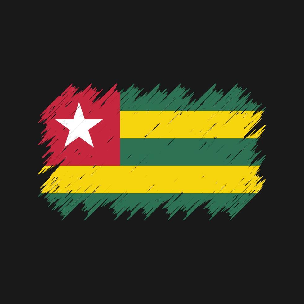 Togo Flag Brush. National Flag vector