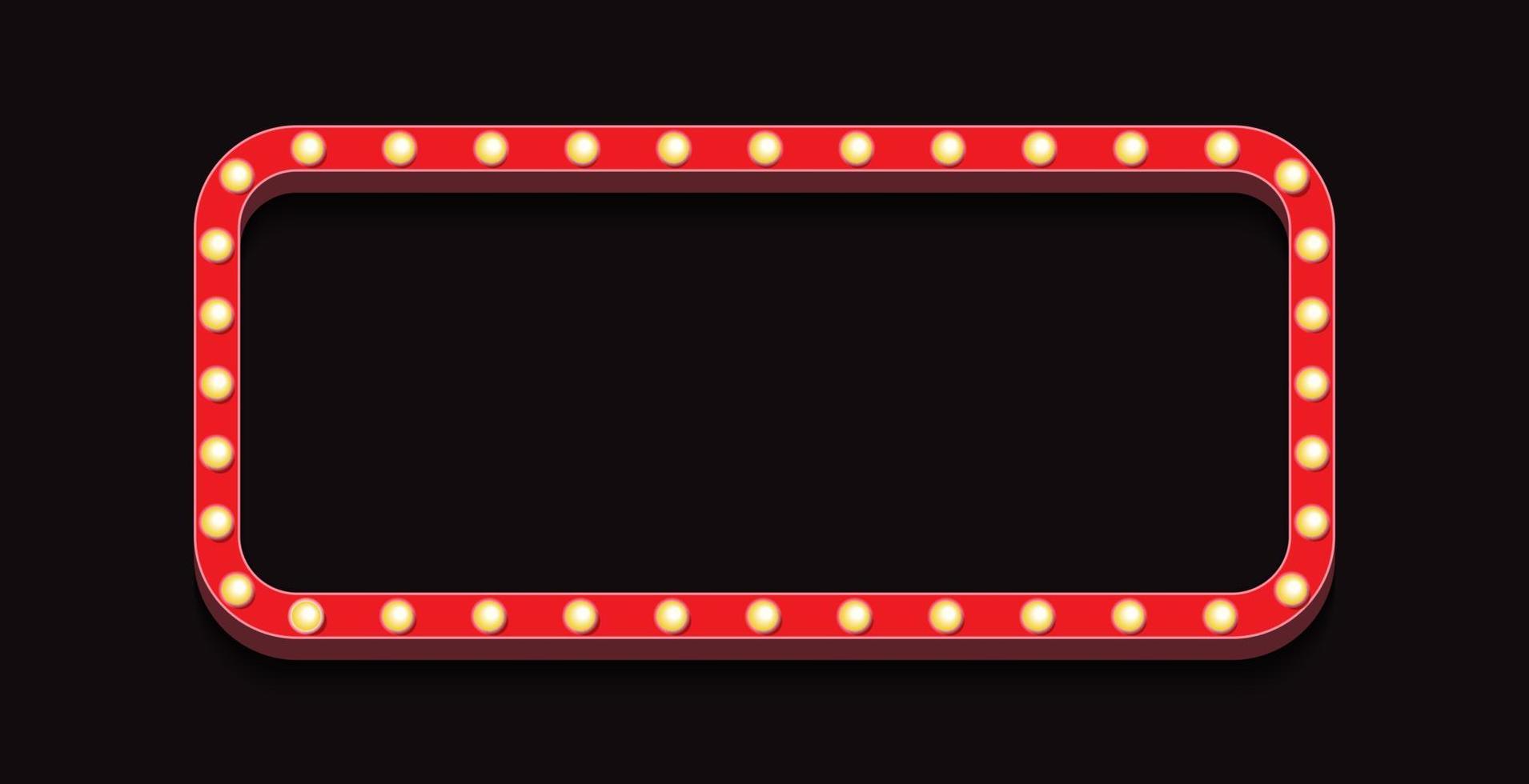 Retro lightbox board template realistic style vector