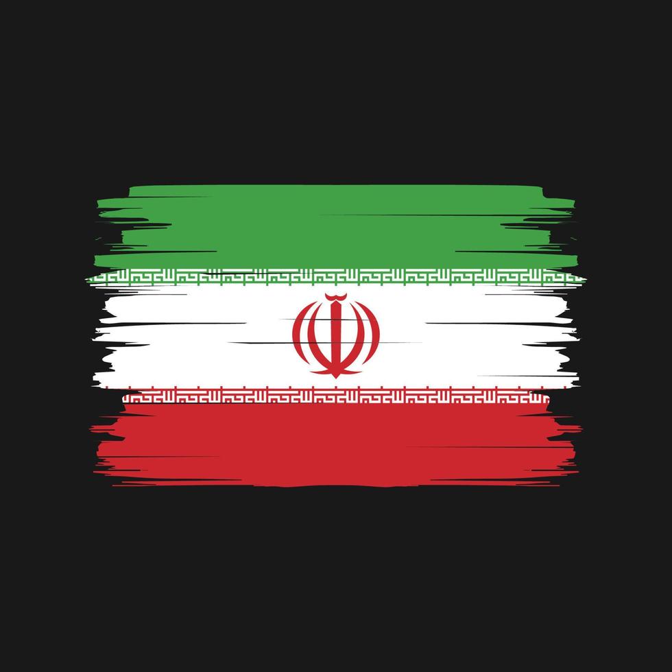 Iran Flag Brush Vector. National Flag vector