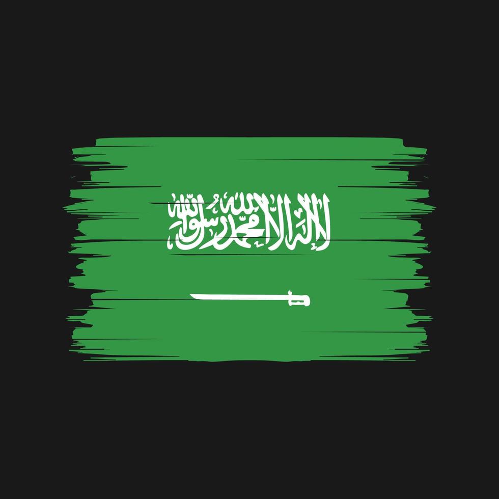 Saudi Arabia Flag Brush Vector. National Flag vector