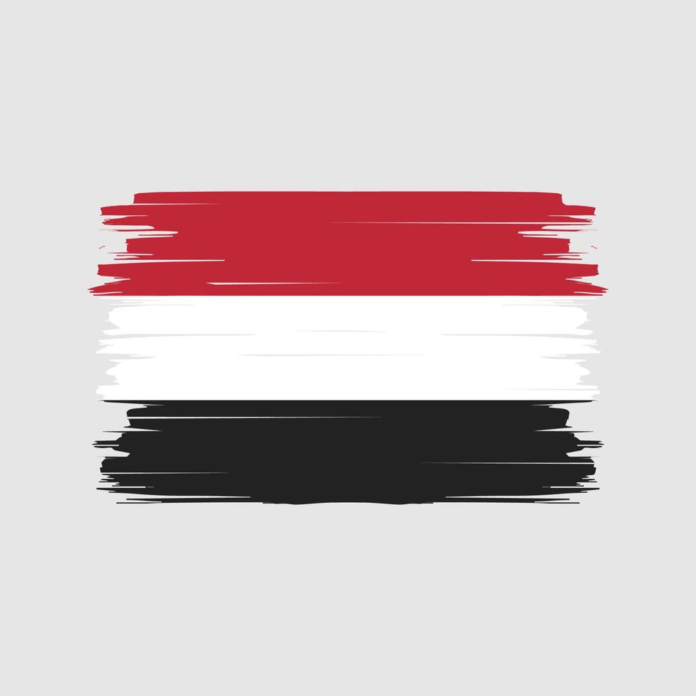 Yemen Flag Brush Vector. National Flag vector