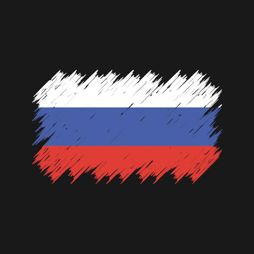 cepillo de bandera de rusia. bandera nacional vector