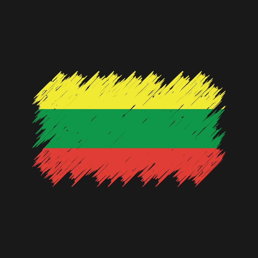 Lithuania Flag Brush. National Flag vector