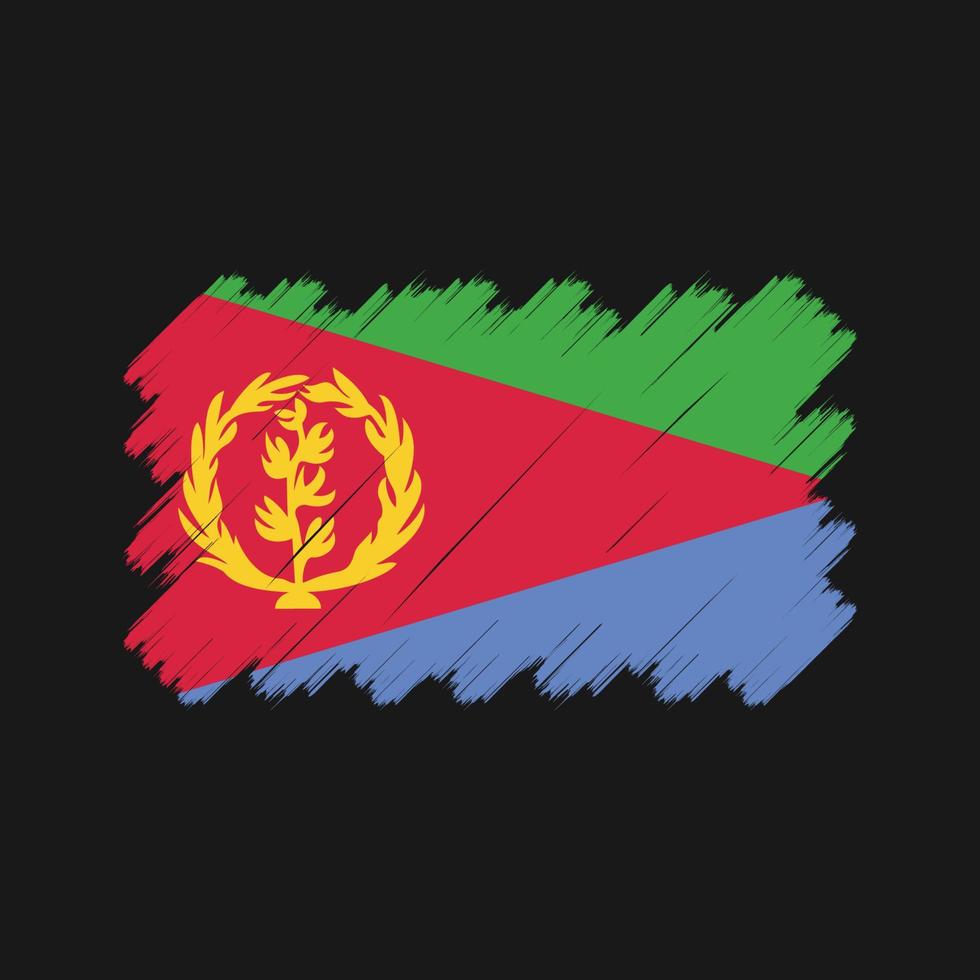 Eritrea Flag Brush Strokes. National Flag vector