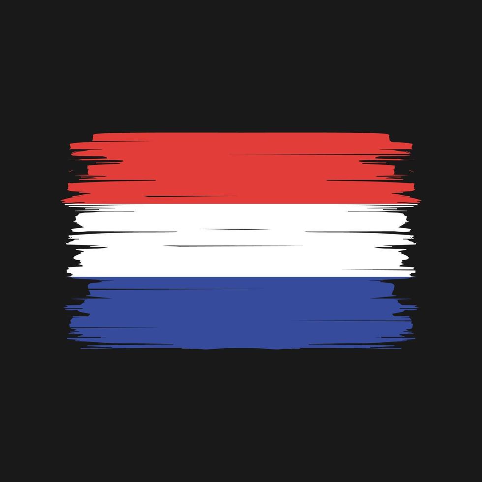Netherlands Flag Brush Vector. National Flag vector