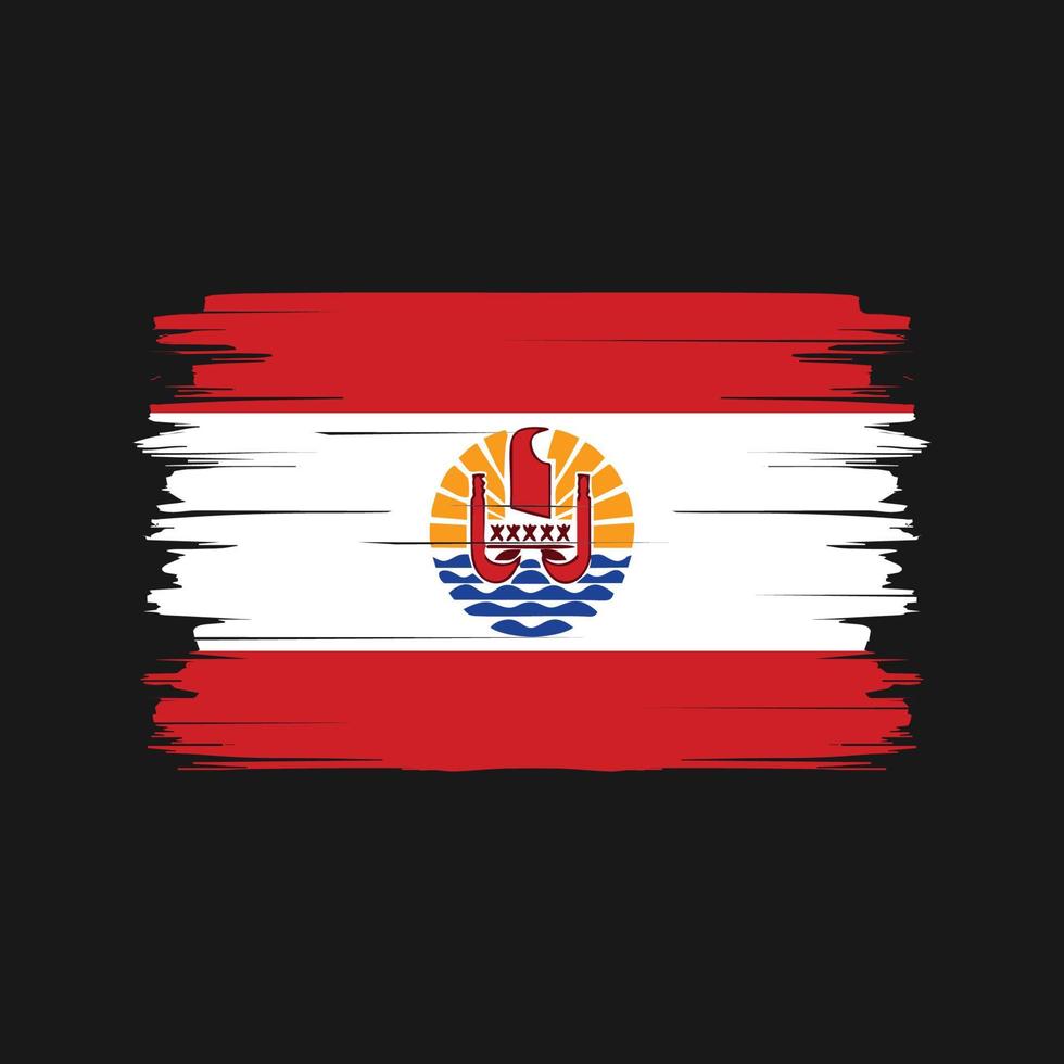 French Polynesia Flag Brush Vector. National Flag vector