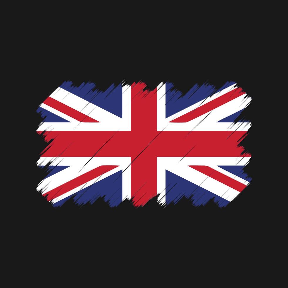 United Kingdom Flag Brush Strokes. National Flag vector