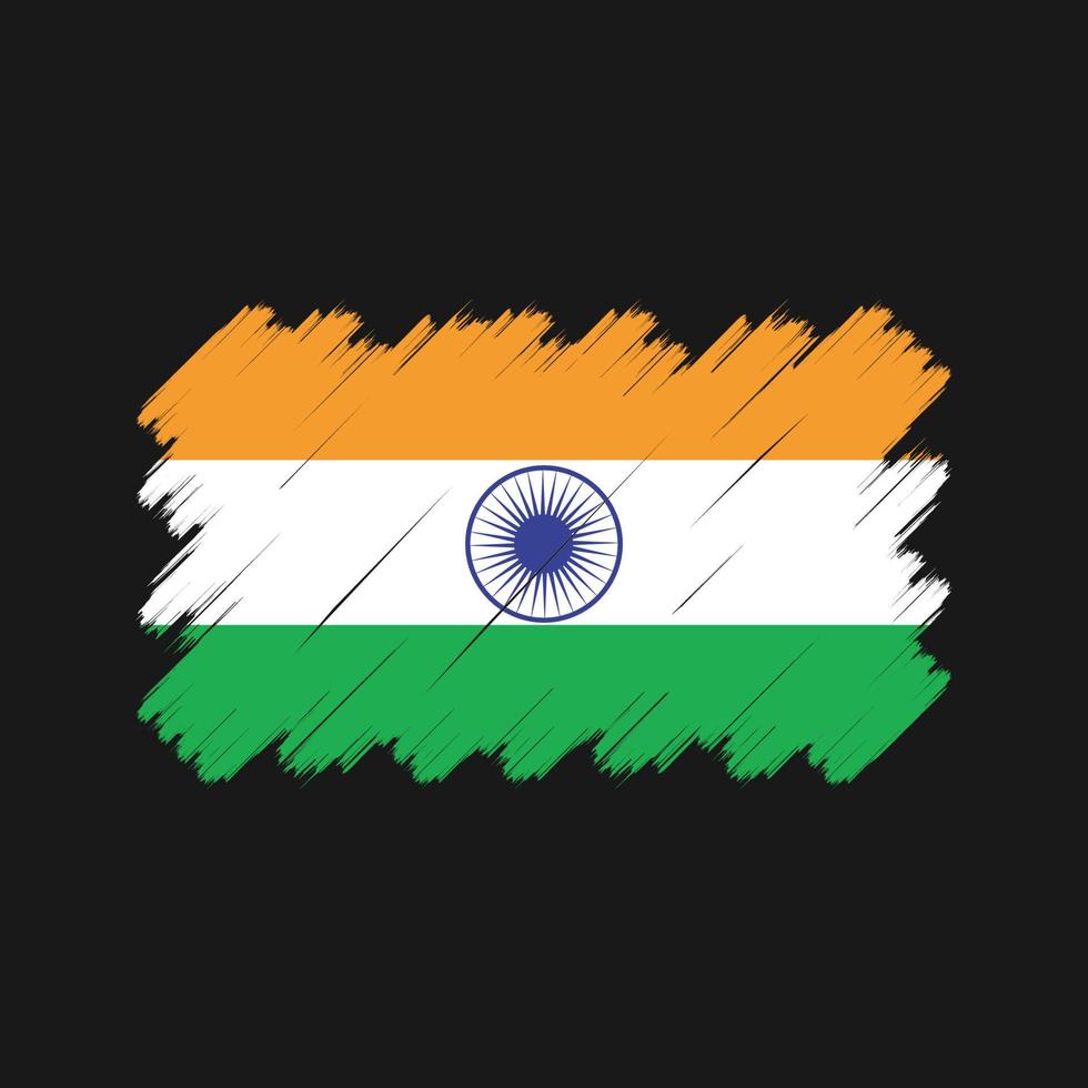 India Flag Brush Strokes. National Flag vector