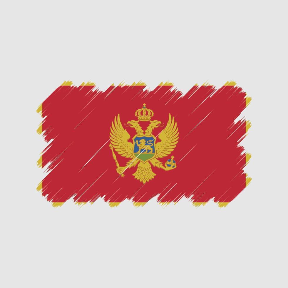 Montenegro Flag Brush Strokes. National Flag vector