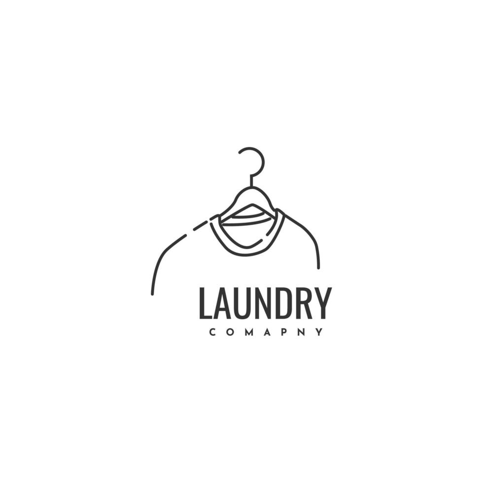 Laundry logo clothes design vector