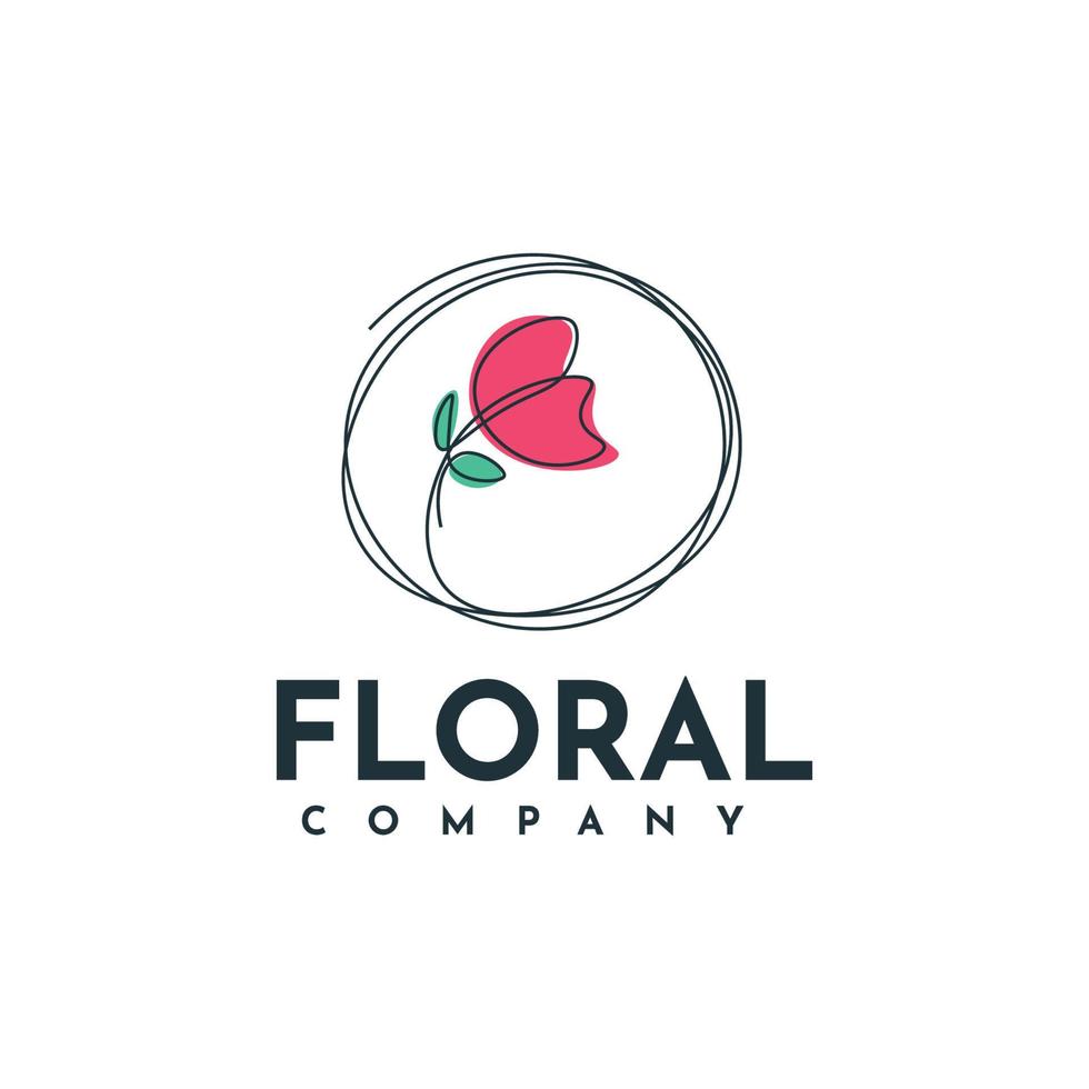 logotipo de flores florales vector