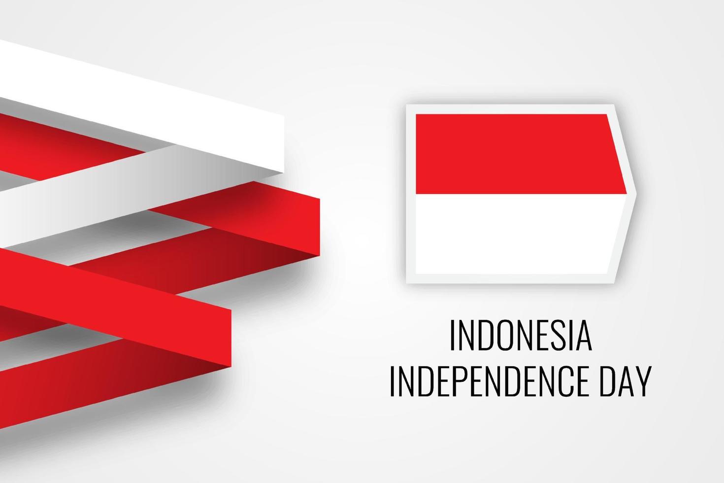 Indonesia independence day celebration illustration template design vector