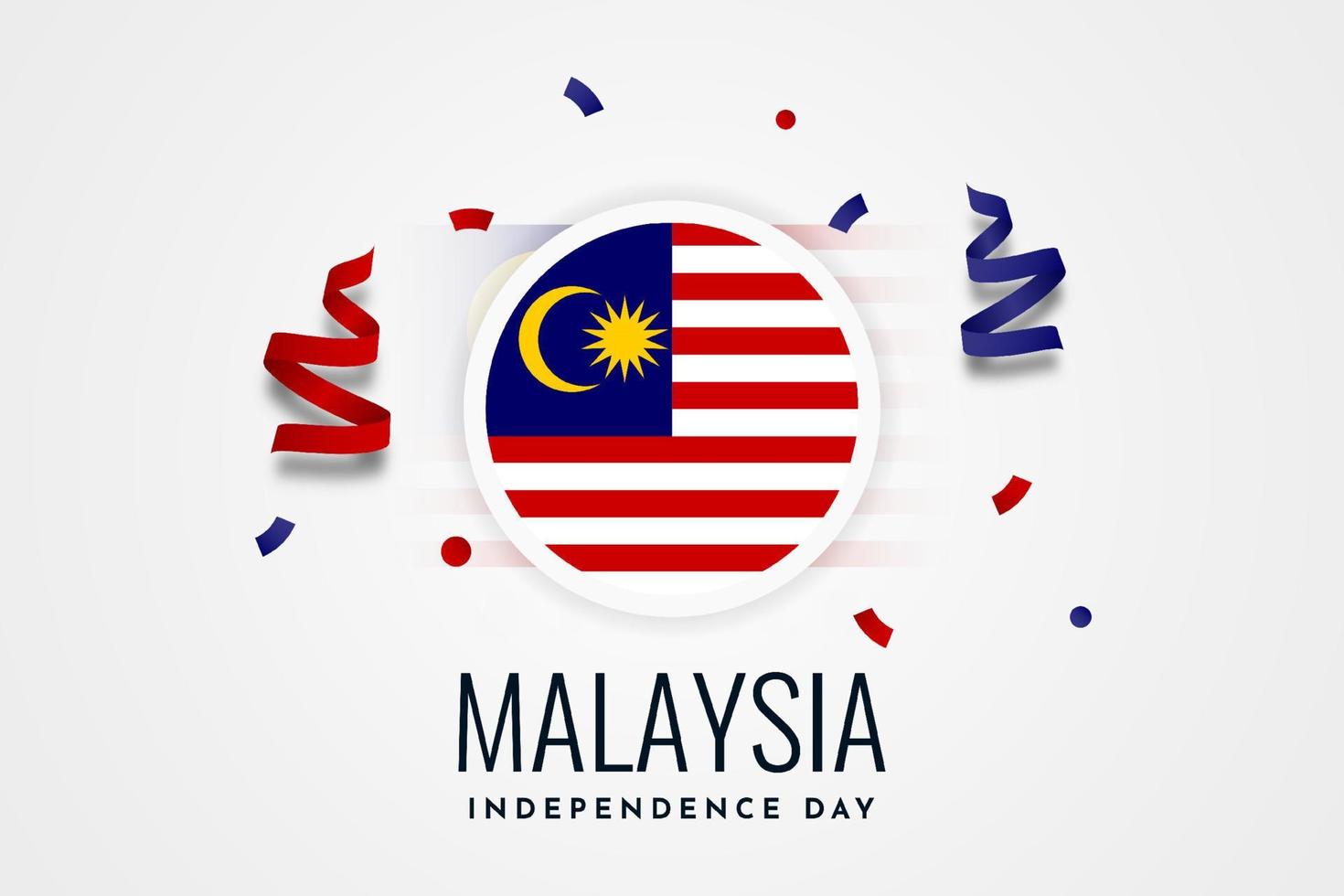 Malaysia independence day background illustration template design vector