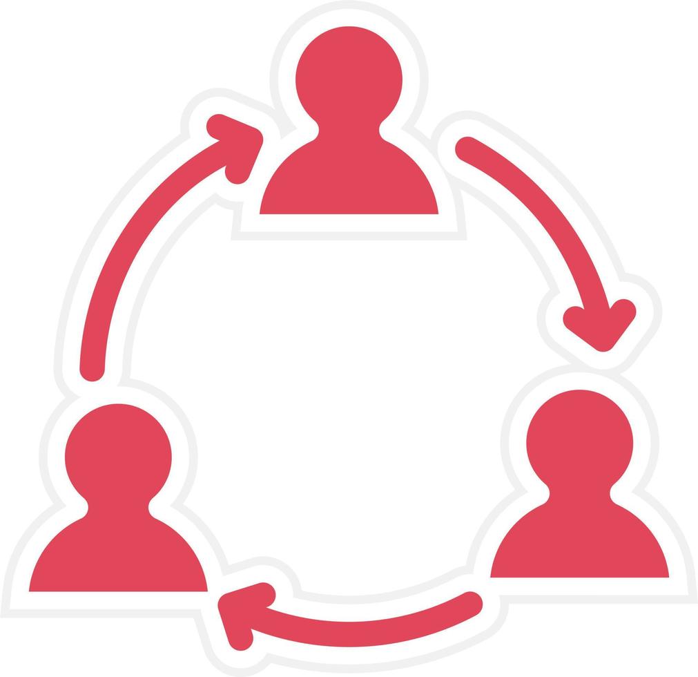 Internal Referral Icon Style vector