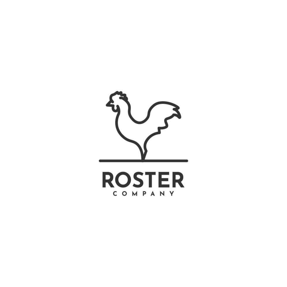 Rooster simple logo vector
