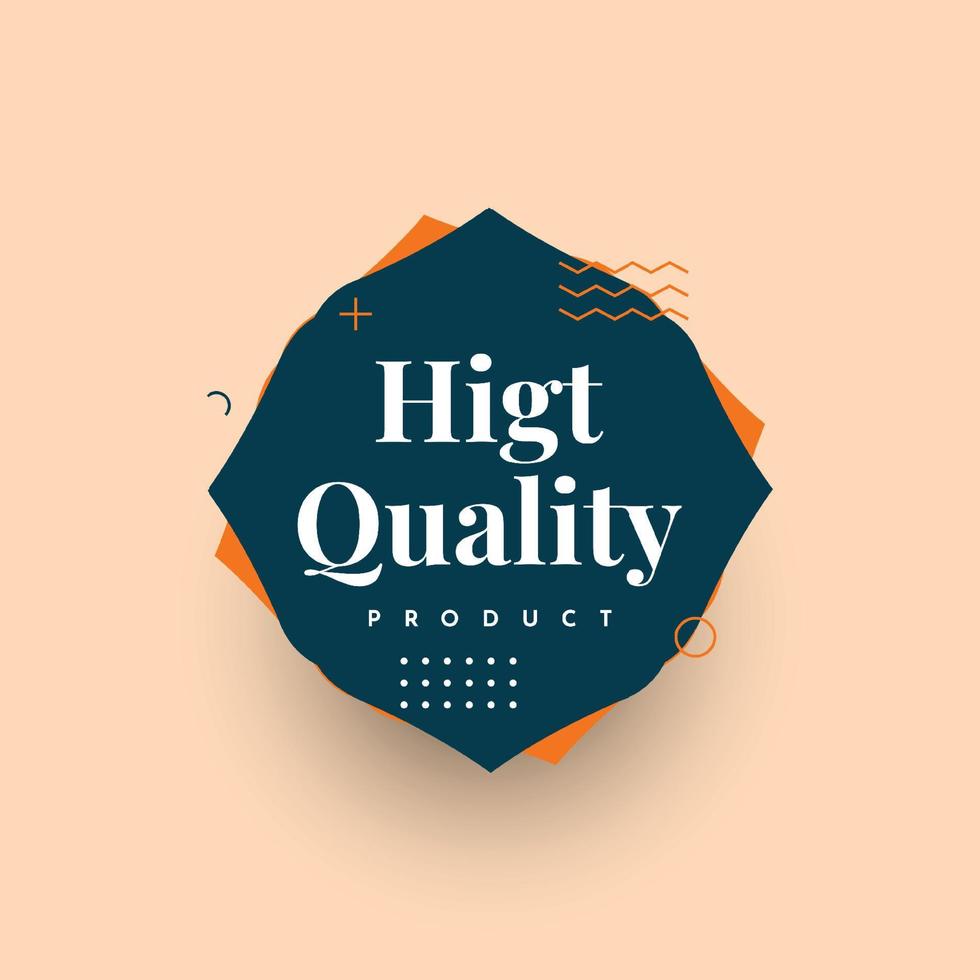 High quality product label vector