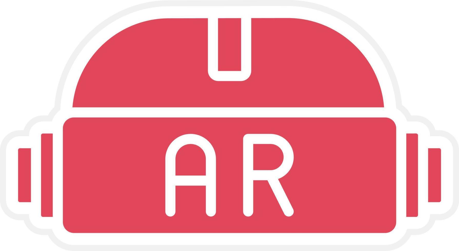 Ar Helmet Icon Style vector